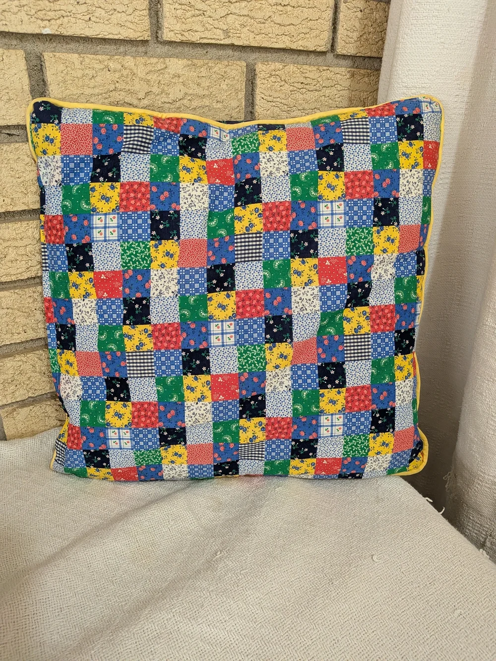 Handmade Quilted Cottagecore Pillow • Farmhouse Cow Design
